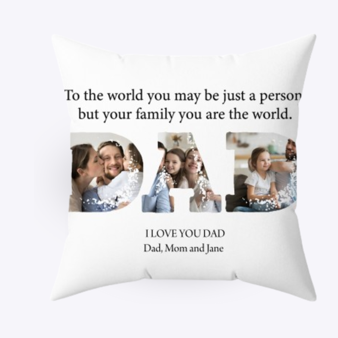 Customizable Dad Pillow - Perfect Gift for Fathers