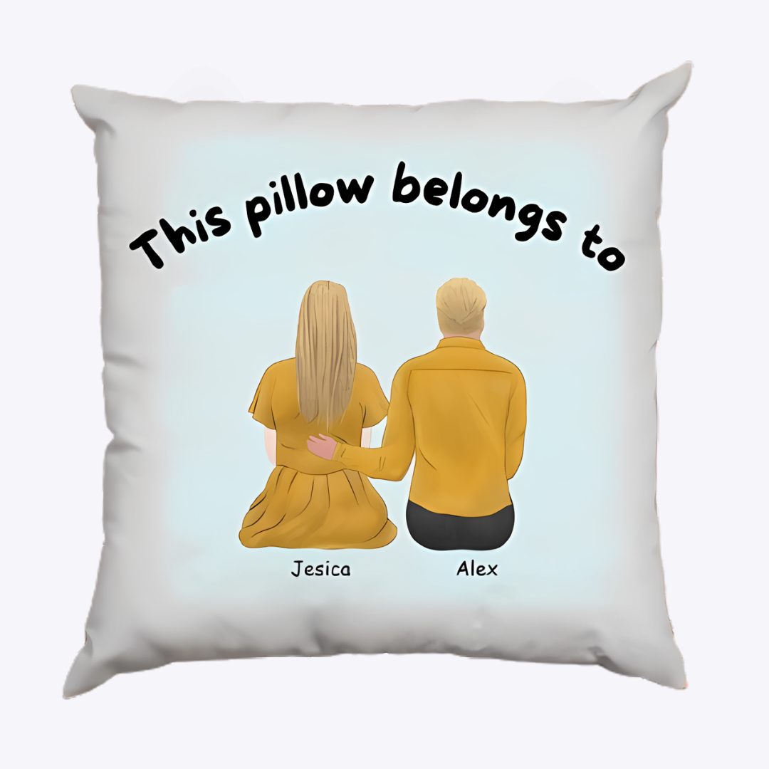 Customizable Faux Suede Square Pillow - Personalized Home Decor