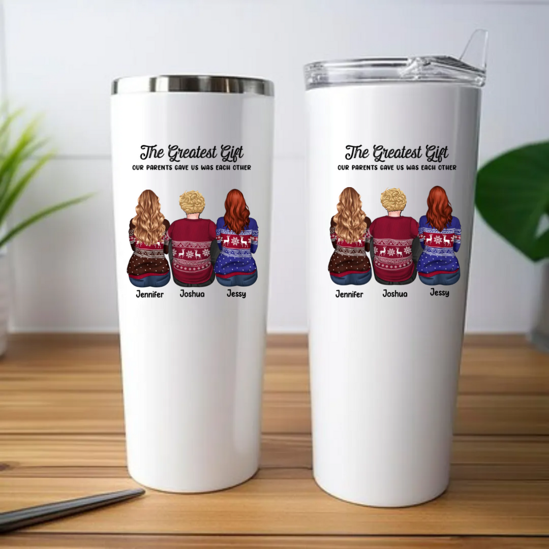 2 Sisters 1 Brother Personalized Tumbler